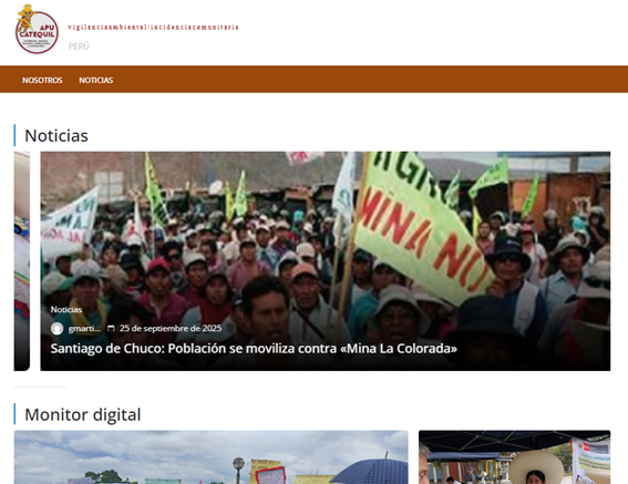 redcatequil.org.pe: Una nueva voz frente a los conflictos extractivos